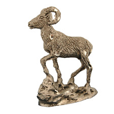 Vtg Big Horn Sheep Pewter Figure Animal Figurine picture