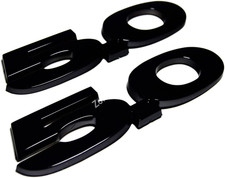 2Pcs Gloss Black 5.0 Fender Emblem for Ford Mustang GT F150 OEM Size & Design picture