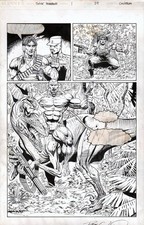 TUROK Dinosaur Hunter Yearbook #1 pg 29 Valiant Comics Dave Cockrum Original Art picture