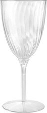 Lillian Tablesettings 64 Pack Stemmed Plastic Wine Glasses 8 oz Crystal-Clear Di picture