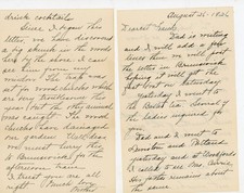 1926 Handwritten Letter Brunswick Lewiston Portland Maine Trapped Skunk picture