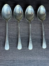 4 WWII British Army Spoons 1945 Broad Arrow Stamped James Dixon & Sons WW2 picture