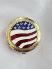 Estee Lauder America The Beautiful 2003 Lucidity Powder Compact Vintage Flag picture