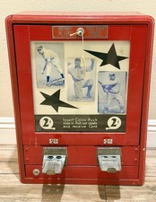1940’s-1950’s Exhibit Supply Co. Baseball Card Vending Machine Rare All Original picture