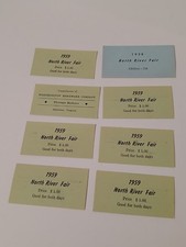 Vintage Virginia Fair Tickets 1958 1959 North River Fair Paper Advertising Lot picture
