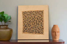 Striking Antique Kuba Raffia Panel picture
