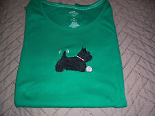 Scottie Scotty Dog Ladies Green Tee. Let's Play, picture