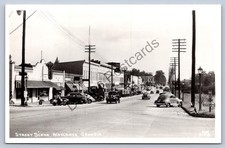 K64/ Waycross Georgia RPPC Postcard c1940s Street Scene Stores Cline  302 picture