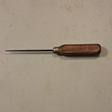 A-1 Sales Inc. Vintage Advertising Awl Tool Wood Handle picture