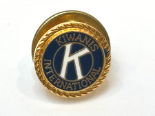 Vintage Kiwanis International Pin Back Enamel on Gold Tone .5