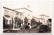 RPPC Paramount Studios Hollywood CA Vintage Cars 1930s Real Photo Postcard picture