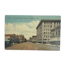 Vintage Pasadena California Postcard Colorado Street Looking West Acmegraph Co. picture