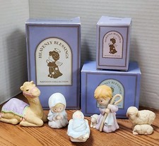 Avon Vintage Heavenly Blessings Nativity Joseph Mary Jesus Camel Sheep 1986 1987 picture