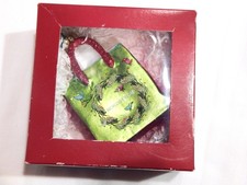 Nordstrom at home Glass Shopping Bag Christmas Ornament picture