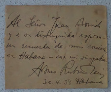 Unique SIGNED ARTUR RUBINSTEIN INDEX CARD SIGNED 1938 ORIG AUTOGRAPH picture