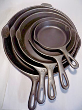 Nice 5 Pc. Wagner 3,5,8,10,12 Cast Iron Skillets-Restored-5,10,12 Spin-4GasRange picture