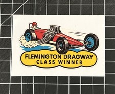 NEW Vintage Flemington Dragway Water Decal Sticker  NHRA  NASCAR  HOTROD NJ picture