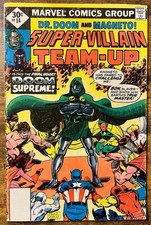 SUPER-VILLAIN TEAM UP 14 RARE WHITMAN VARIANT DOCTOR DOOM & MAGNETO 1977 B picture