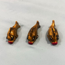 Set of 3 Gold Tone Fish Shaped 