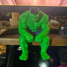 Hulk Marvel Sitting Pose 3d printed hand painted version 4” figure model picture