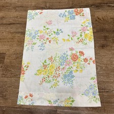 Vintage Floral Pillowcase Cannon Monticello Standard Muslin Granny Cottage Core picture