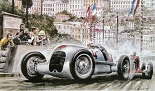 1935 Monaco Grand Prix Fagioli Mercedes-Benz W25 Carlo Demand Art Print picture