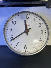 Vintage 1965 Simplex USA School Wall Clock Rare Original Electric Working MCM picture