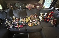 Vintage Clown Jester Pierrot Doll Mask Collection Lot Porcelain Musical 40+ Pcs picture