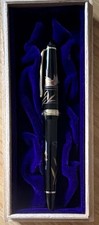 Sailor Maki Vintage Black Lacquer Fountain Pen Duck Fine Nib 1993 picture