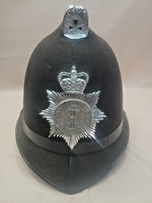 Vintage THAMES VALLEY BRITISH POLICE BOBBY HAT HELMET Obsolete Badge picture