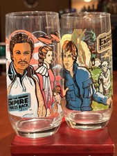 VTG 1980 Star Wars Empire Strikes Back Burger King Glass Tumbler Lot Set of 2 picture