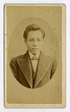 1877 Signed CDV 1st Japanese Student Kozu Senzaburo N.Y. Normal School Albany picture