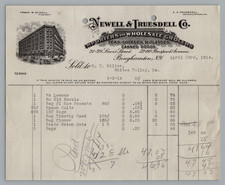 1914 Billhead Newell & Truesdell Co.  Coffees, Teas Goods, Binghamton, N.Y. picture
