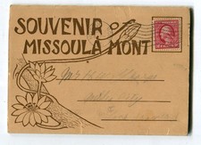 Missoula MT 10 Views 1912 Souvenir Folder RARE NP Rwy RR Depot Higgins Ave WOW picture