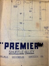 ORIGINAL-MIDWAY-PREMIER SHUFFLE ALLEY-SCHEMATICS picture
