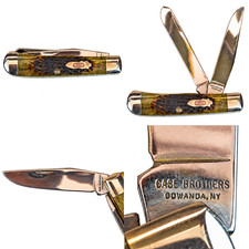 RARE 1992 CASE BROTHERS CLASSIC 6254 GOWANDA NY OLIVE BONE TRAPPER TESTED XX picture