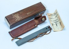 Vintage Schrade Old Timer HS1 Honesteel USA Leather Sheath Box Papers NOS picture