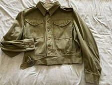 Vintage 1952 British Army Olive Green Military Jacket – Original Military Clothi picture