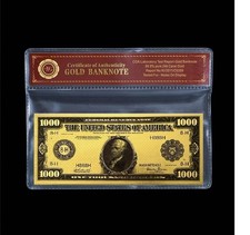 1918 Hamilton US $1000 Gold Banknote With bag and certificate of authenticity picture