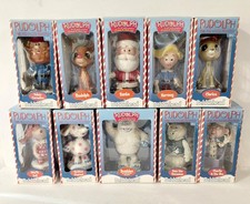 10-piece vintage Rudolph the Red-Nosed Reindeer Misfit Toys Bobbleheads picture