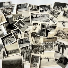 Vintage B&W Snapshot Photograph Military Man Army Variety Soldier War Lot Of 38 picture