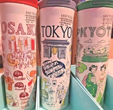 Starbucks Japan Been There Seris Stainless Bottle Tumbler Tokyo Kyoto Osaka picture