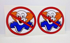 Pair of NO BOZOS Vintage Style DECALS, 3 Inch, Vinyl STICKERs, rat rod, racing picture