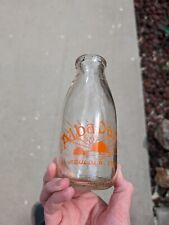 Vintage Glass Milk Bottle Alba Dairy Boulder Colorado One Pint 1949 picture