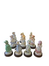 10 Holly Hobbie Figurines Months Of Joy Collection Missing August & November picture