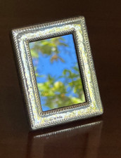 Vtg Italian Sterling Silver 925 Frame Hand Hammered 2.5