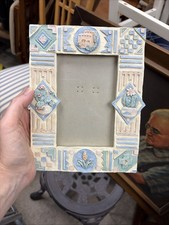 Vtg 1980s Grandmillennial Southwestern Cottage Core 4x6 window/ 6x8 Frame CACTUS picture