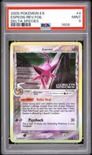 2005 POKEMON EX DELTA SPECIES #4 ESPEON-REVERSE FOIL PSA 9 NEW CERT picture