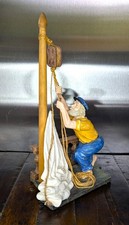 Vintage figurine of a sailor (fisherman) hoisting a sail, Home Decor, 11