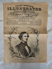 1861 Frank Leslie's Newspaper Complete Jefferson Davis & President-Elect Lincoln picture